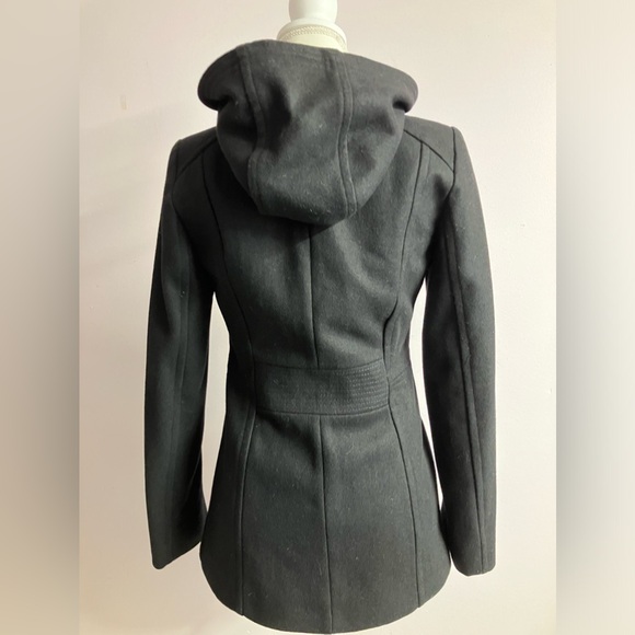 London Fog Women’s Tapered Wool Blend Jacket/Coat, Size XXS, Black - Picture 3 of 6